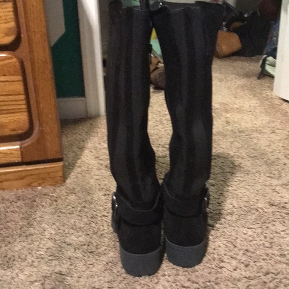 🥳UNR8ED”  💐(Size 8.5 wide) black knee high zipper Boots like new🎊 no Box - Picture 3 of 9